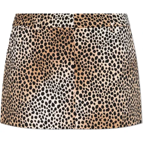 Short Skirts, female, , Size: M Animal Print Skirt - Michael Kors - Modalova