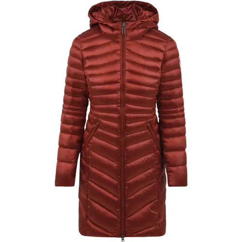 Parkas, female, , Size: S Stylish Burgundy Women's Coat Cw3896 - BomBoogie - Modalova