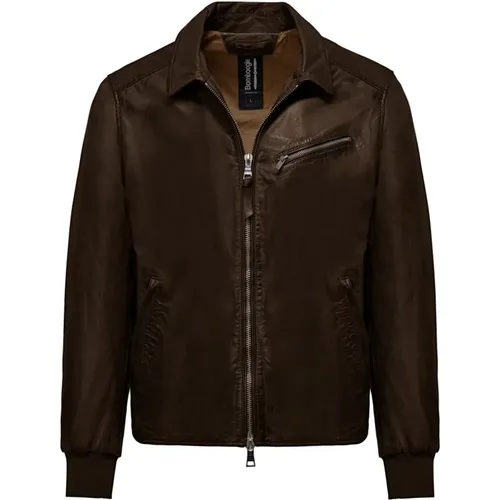 Nash leather jacket , male, Sizes: L, M, XL, 2XL - BomBoogie - Modalova