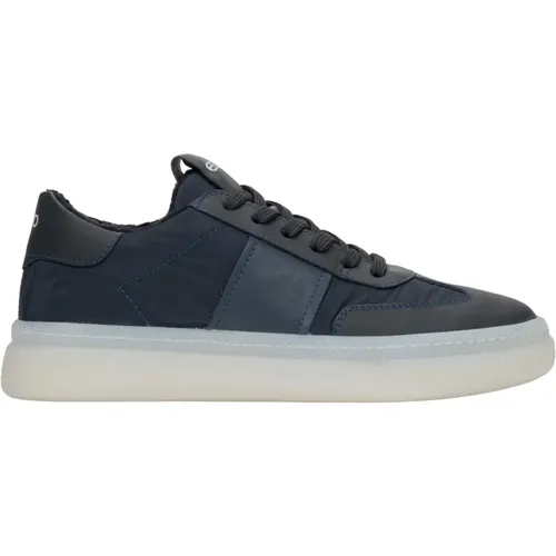 Damen Marineblaue Winter-Low-Top-Sneakers mit Fellfutter , Damen, Größe: 38 EU - Estro - Modalova