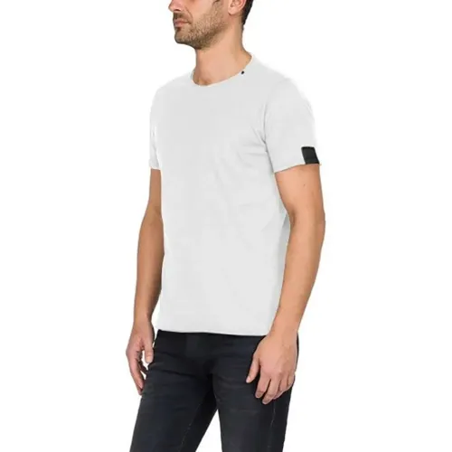 Men Cotton T-Shirt , male, Sizes: L, 2XL, M, S - Replay - Modalova