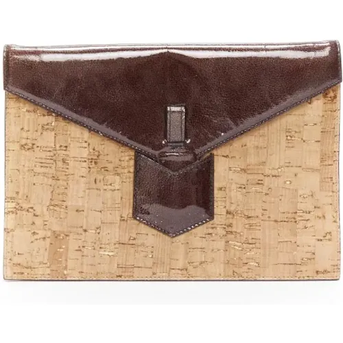 Pre-owned Leather clutches , female, Sizes: ONE SIZE - Yves Saint Laurent Vintage - Modalova