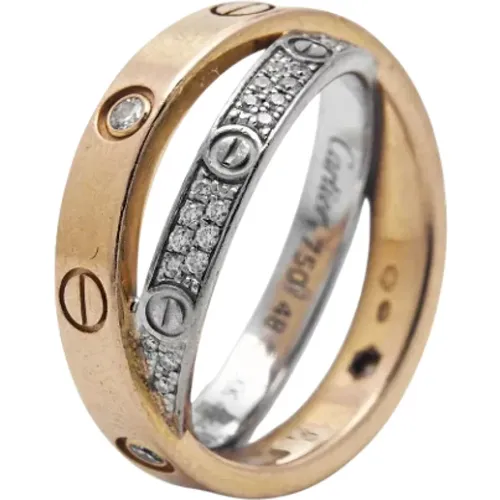 Pre-owned Jewellery, female, , Size: ONE SIZE Pre-owned Rose Gold rings - Cartier Vintage - Modalova