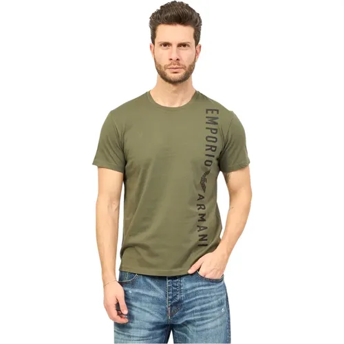 Military Style T-shirts and Polos , male, Sizes: L, S, 2XL - Emporio Armani EA7 - Modalova
