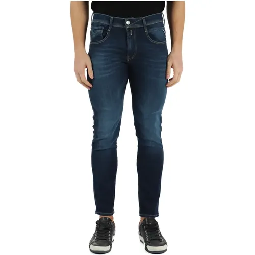 Slim Fit Recycelte Jeans , Herren, Größe: W36 - Replay - Modalova