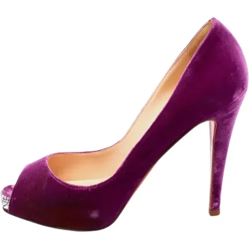 Pre-owned Samt heels , Damen, Größe: 40 1/2 EU - Christian Louboutin Pre-owned - Modalova