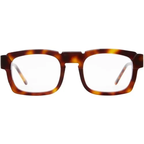 Havana Square Eyeglasses , male, Sizes: ONE SIZE - Kuboraum - Modalova