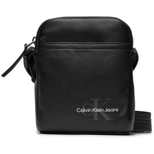 Messenger Bags, male, , Size: ONE SIZE Polyurethane Shoulder Bag with Zip - Calvin Klein - Modalova