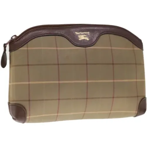 Pre-owned Clutches, female, , Size: ONE SIZE Pre-owned Canvas clutches - Burberry Vintage - Modalova