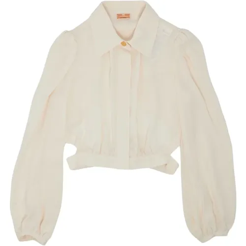 Kinderbluse Buttergelb Puffärmel - Elisabetta Franchi - Modalova