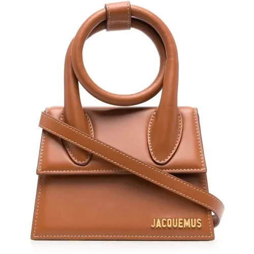 Chestnut Leather Top-Handle Bag , female, Sizes: ONE SIZE - Jacquemus - Modalova
