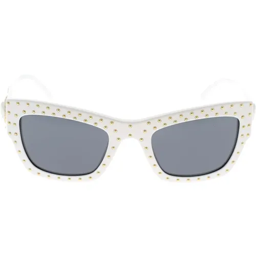 Rectangular Sunglasses with Strong Character , unisex, Sizes: 52 MM - Versace - Modalova