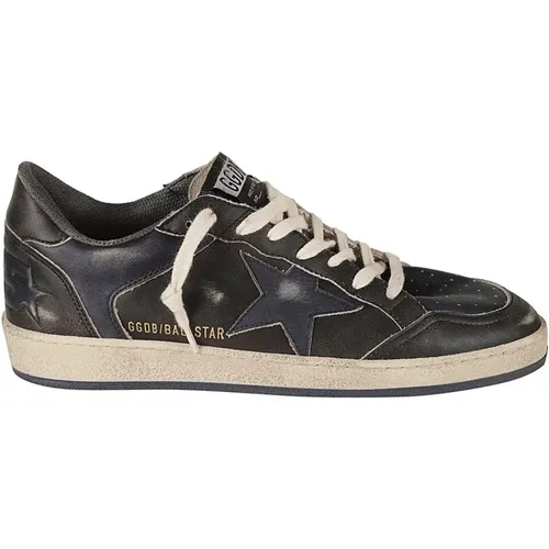 Vintage Leather Star Heel Sneakers , male, Sizes: 11 UK - Golden Goose - Modalova