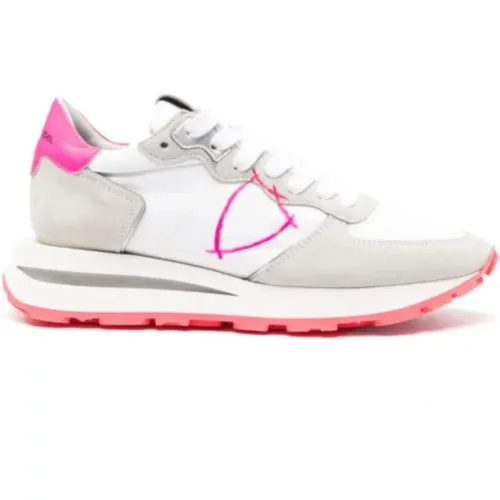 Neon Leder Tropez Sneakers Damen , Damen, Größe: 38 EU - Philippe Model - Modalova