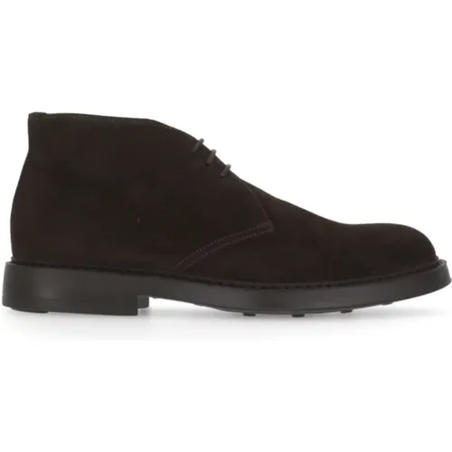 Lace-up Boots, male, , Size: 9 1/2 US Suede Lace-up Flat Shoes - Doucal's - Modalova