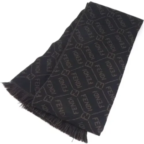 Pre-owned Scarves, male, , Size: ONE SIZE Pre-owned Wool scarves - Fendi Vintage - Modalova