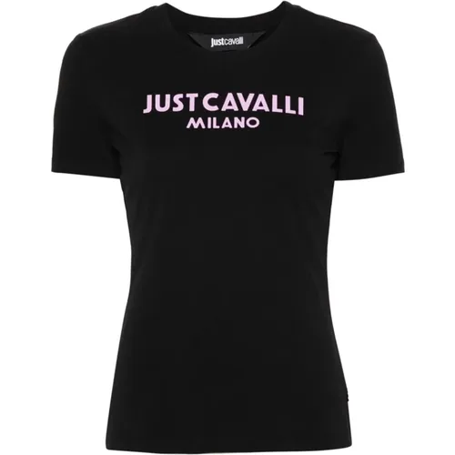 Logo T-shirt and Polo , female, Sizes: L, XL - Just Cavalli - Modalova