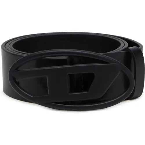 Leather Belt with Tonal Buckle , unisex, Sizes: 100 CM, 105 CM - Diesel - Modalova