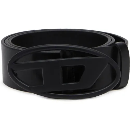 Leather Belt with Tonal Buckle , unisex, Sizes: 105 CM - Diesel - Modalova