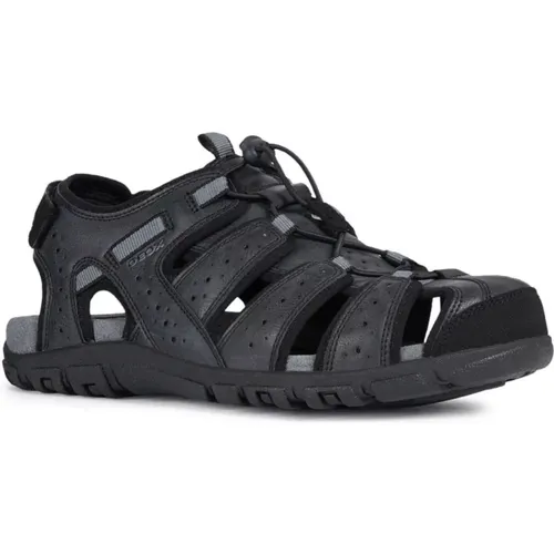 Flat Sandals for Men , male, Sizes: 8 UK - Geox - Modalova