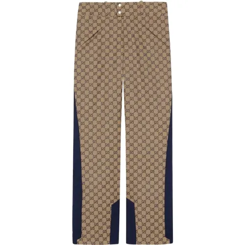 MultiColour Regular-Fit Trousers with Contrast Details , male, Sizes: M - Gucci - Modalova