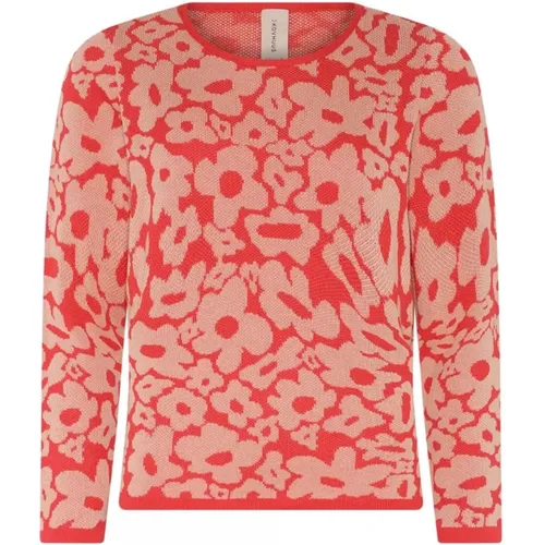 Blumen Jaquard Pullover in Lotus , Damen, Größe: 2XL - Skovhuus - Modalova