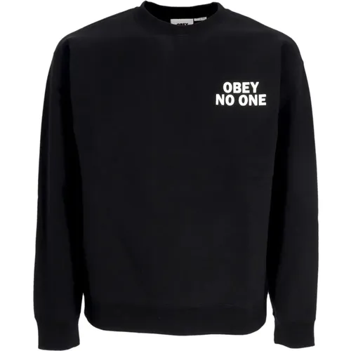 Sweatshirts, unisex, , Size: S Climbing Sweatshirt with Screen Printing - Obey - Modalova