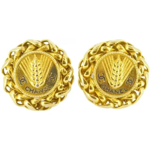 Pre-owned Metal earrings , female, Sizes: ONE SIZE - Chanel Vintage - Modalova