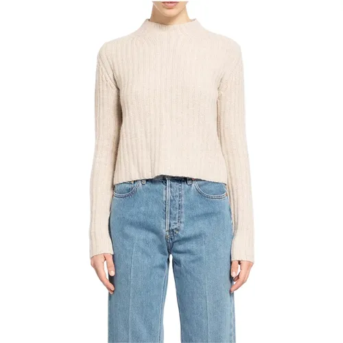 Gerippter Strick Rollkragenpullover , Damen, Größe: XS - Max Mara - Modalova