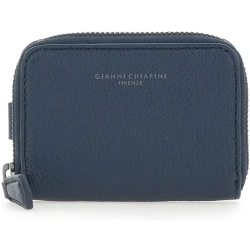 Wallets & Cardholders, male, , Size: ONE SIZE Midnight Leather Wallet with Zip - Gianni Chiarini - Modalova