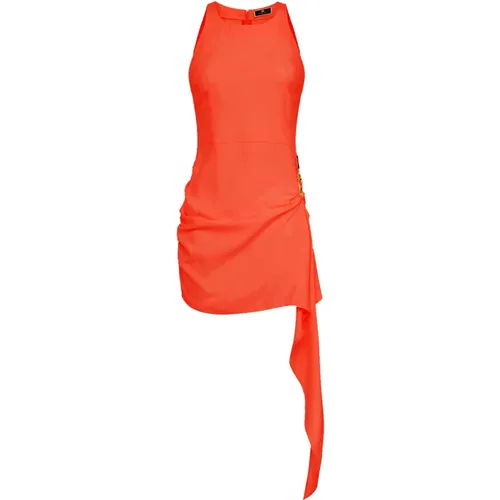 Korallrote Kleider für Frauen , Damen, Größe: M - Elisabetta Franchi - Modalova