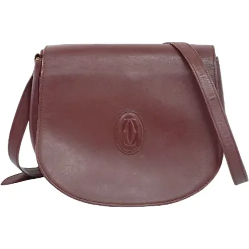 Pre-owned Cross Body Bags, female, , Size: ONE SIZE Pre-owned Leather shoulder-bags - Cartier Vintage - Modalova