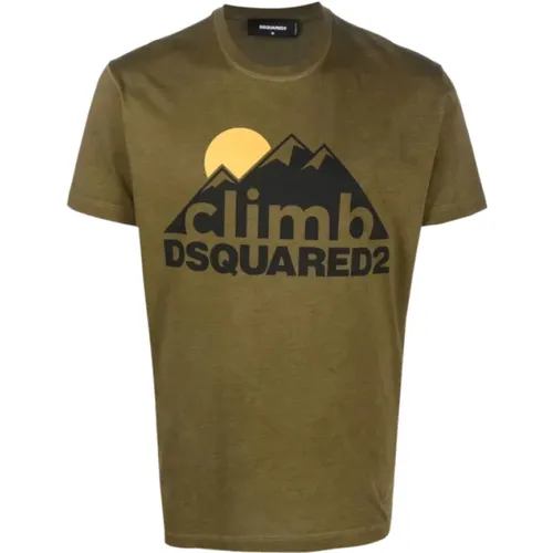 Forest Print T-Shirt , male, Sizes: L, S - Dsquared2 - Modalova