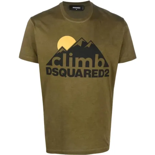 Forest Print T-Shirt , male, Sizes: M - Dsquared2 - Modalova