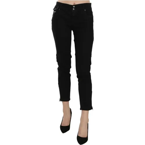 Cropped Denim Pants , female, Sizes: W30, W24 - John Galliano - Modalova