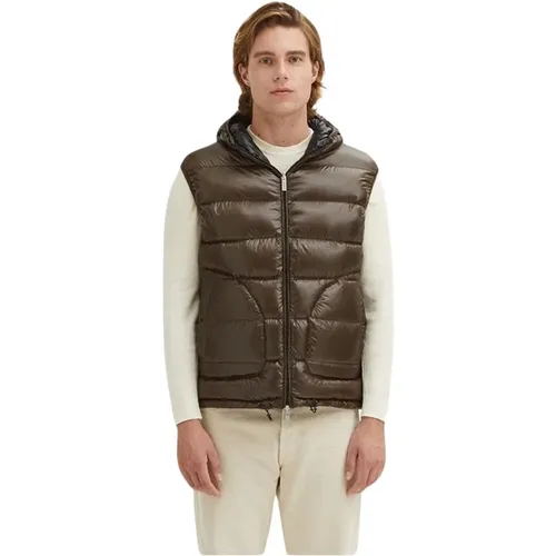 Reversible Hooded Vest with Zip , male, Sizes: 2XL, XL, L - Centogrammi - Modalova