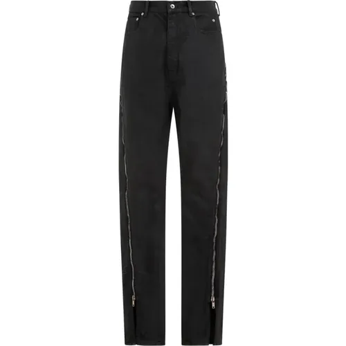 Straight Jeans, male, , Size: W32 Wax Bolan Banana Pants - Rick Owens - Modalova