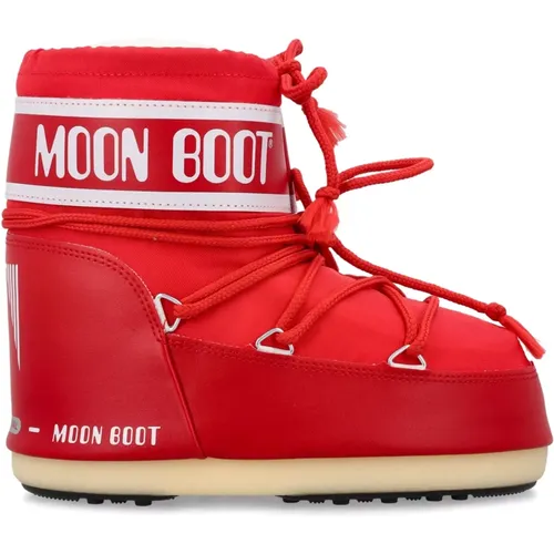 Rote Stiefeletten mit Slip-on Design - moon boot - Modalova