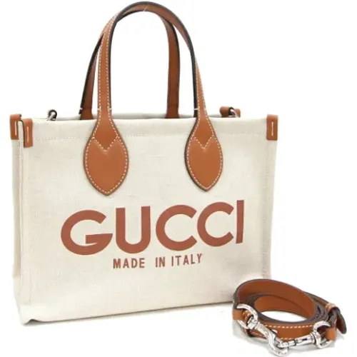 Pre-owned Tote Bags, female, , Size: ONE SIZE Pre-owned Leather handbags - Gucci Vintage - Modalova