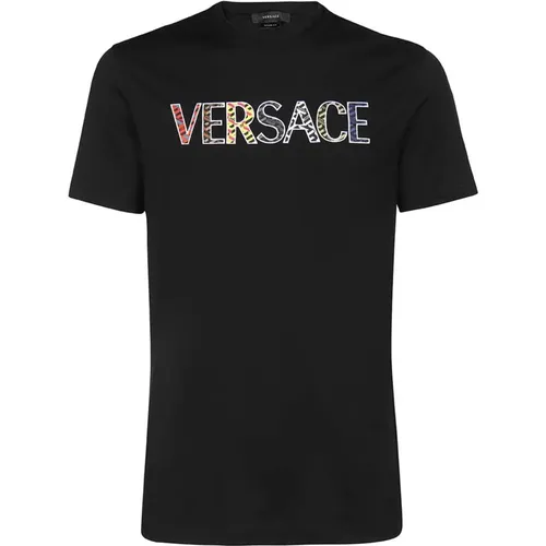 Baumwoll T-Shirt , Herren, Größe: 2XL - Versace - Modalova