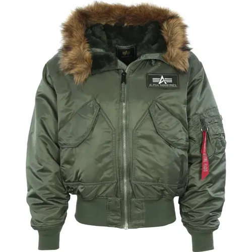 Hooded Jacket , male, Sizes: M, S - alpha industries - Modalova