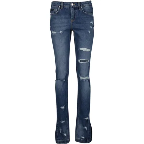 Distressed Slim Fit Flared Jeans - Dolce & Gabbana - Modalova