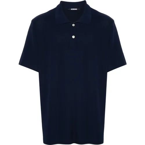 Polo Shirt Silver Buttons Short Sleeves , male, Sizes: S, M - Jacquemus - Modalova