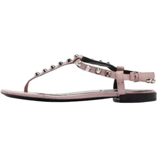 Pre-owned Sandals, female, , Size: 8 US Pre-owned Leather sandals - Balenciaga Vintage - Modalova