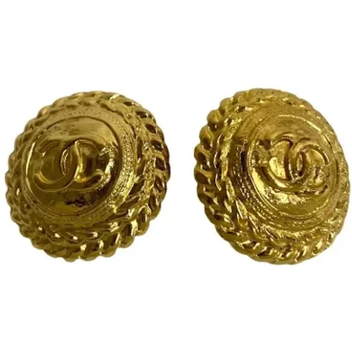 Pre-owned Metal earrings , female, Sizes: ONE SIZE - Chanel Vintage - Modalova