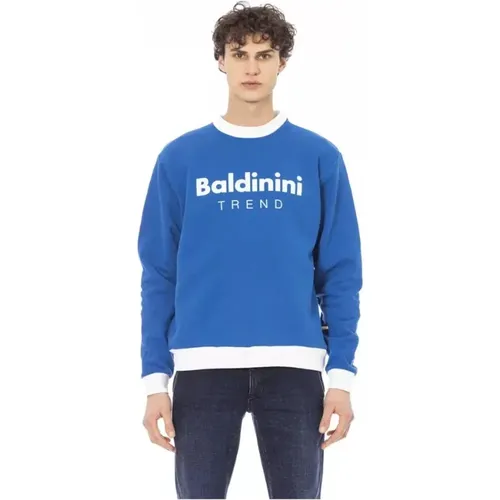 Sweatshirts, male, , Size: 3XL Logo Cotton Sweater for Men - Baldinini - Modalova