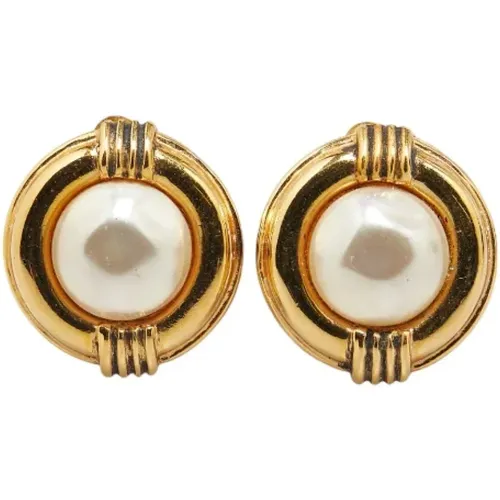 Pre-owned Jewellery, female, , Size: ONE SIZE Pre-owned Metal earrings - Chanel Vintage - Modalova