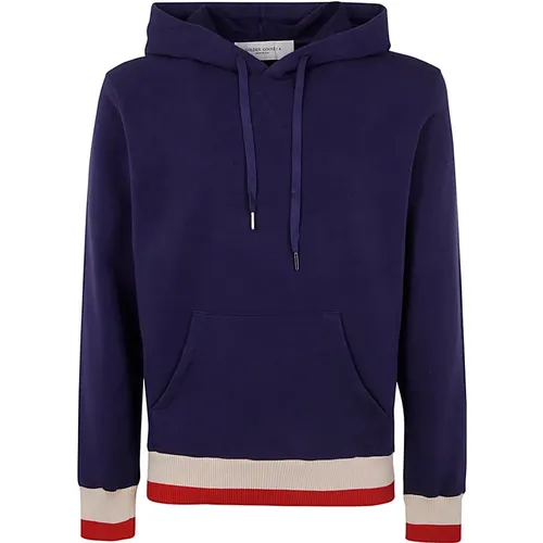 Urban Red Hoodie mit Patches , Herren, Größe: M - Golden Goose - Modalova