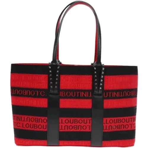 Pre-owned Tote Bags, female, , Size: ONE SIZE Pre-owned Canvas handbags - Christian Louboutin Pre-owned - Modalova