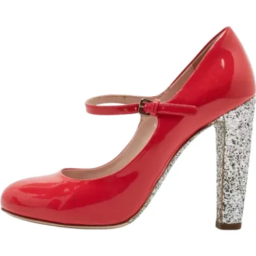 Pre-owned Leather heels , female, Sizes: 5 UK - Miu Miu Pre-owned - Modalova